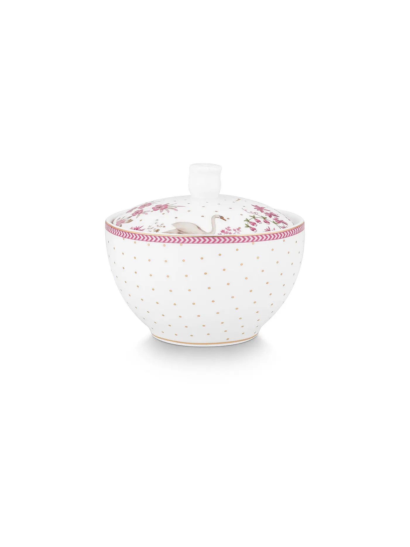 PIP STUDIO | Zuckerdose 300ml JOLIE DOTS Gold/Pink | 